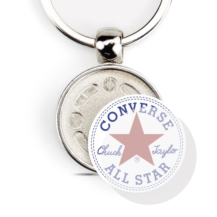 Llavero metálico redondo con papel personalizable a 2 caras vista 2 Llavero metálico redondo con papel personalizable a 2 caras vista 2