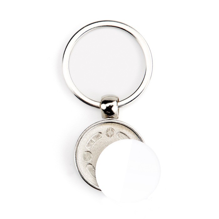 Llavero metálico redondo con papel personalizable a 2 caras vista 2 Llavero metálico redondo con papel personalizable a 2 caras vista 2