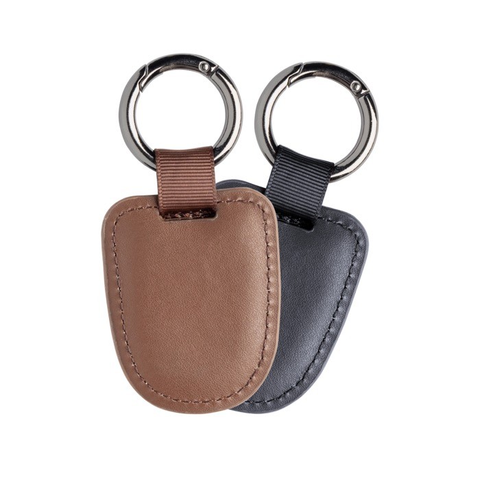 Llavero de cuero reciclado de alta calidad con anilla tipo lazo