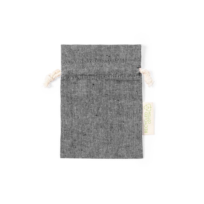 Bolsa de algodón reciclado 120 g/m2 color negro primera vista