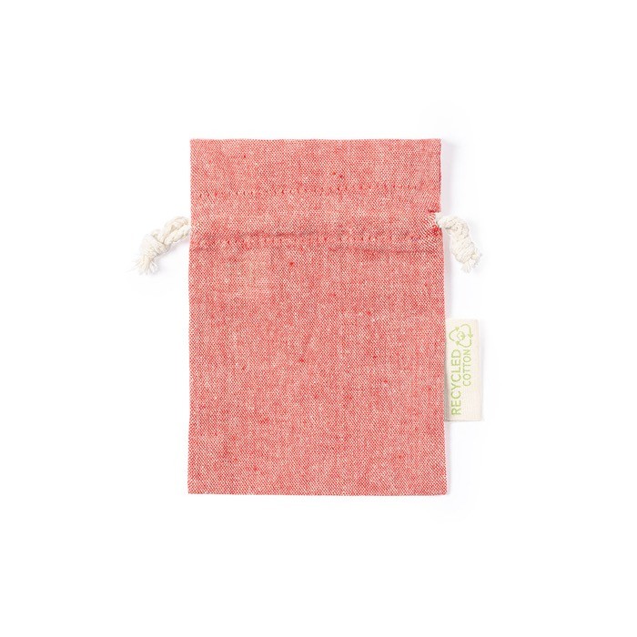 Bolsa de algodón reciclado 120 g/m2 color rojo primera vista