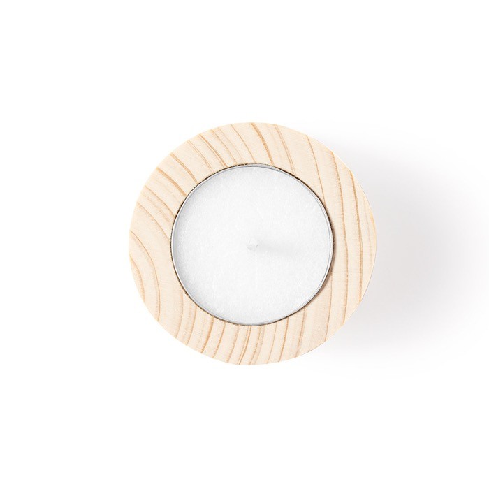 Vela de madera de aroma vainilla color natural tercera vista Vela de madera de aroma vainilla color natural tercera vista