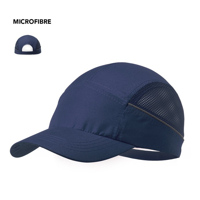 Gorra deportiva de microfibra con redecilla en los laterales