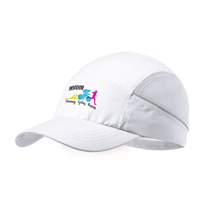 Gorra deportiva de microfibra con redecilla en los laterales cuarta vista
