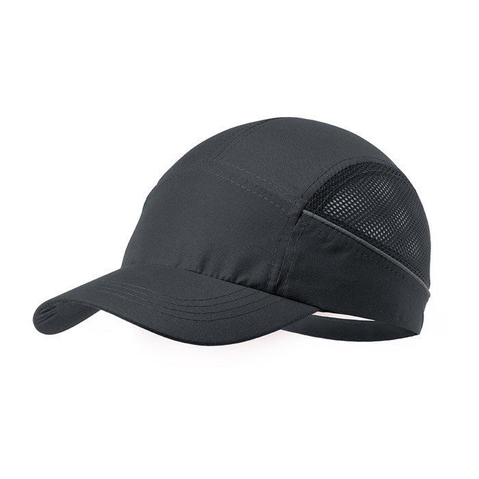 Gorra deportiva de microfibra con redecilla en los laterales color gris primera vista