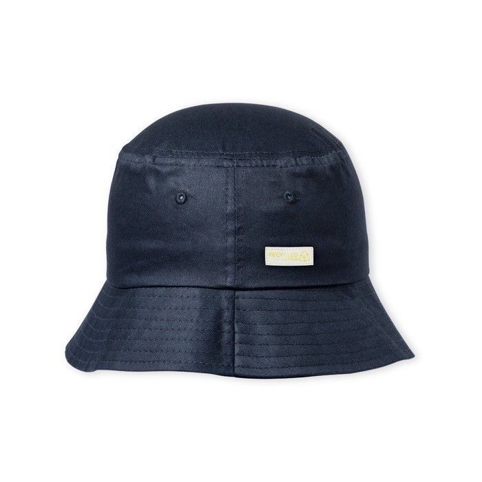 Gorro tipo bob de algodón reciclado color negro segunda vista Gorro tipo bob de algodón reciclado color negro segunda vista