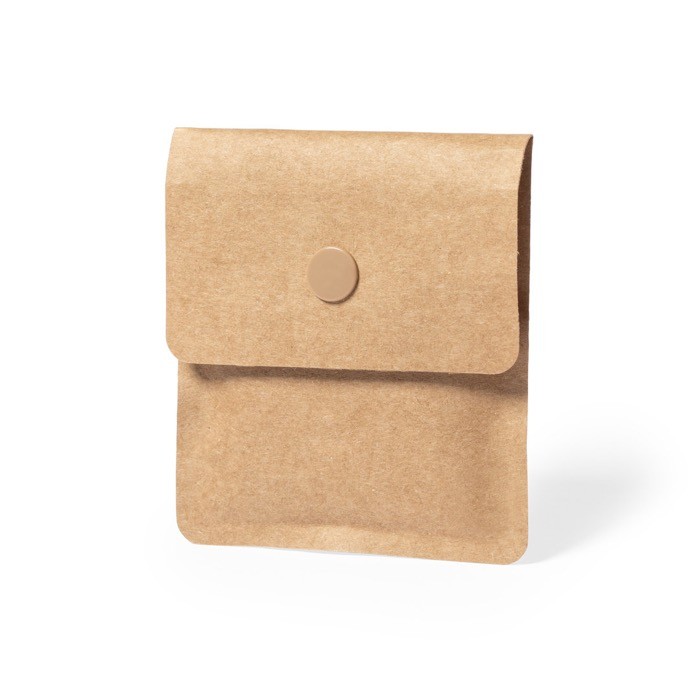 Cenicero de papel reciclado y aluminio color natural segunda vista