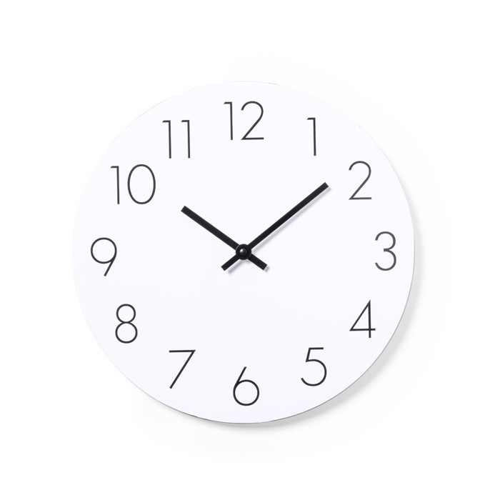 Reloj de pared de madera blanco a pilas color blanco primera vista Reloj de pared de madera blanco a pilas color blanco primera vista