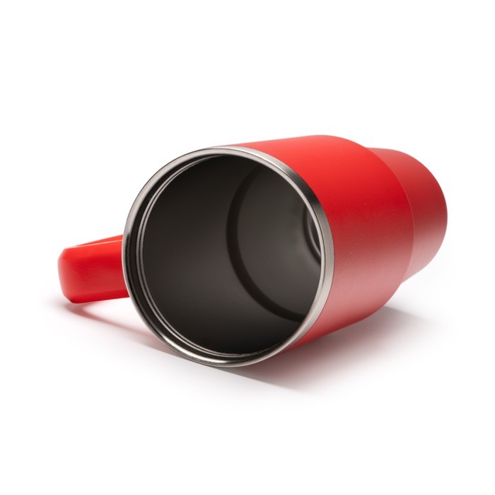 Botella térmica de acero inoxidable reciclado con pajita 870ml color rojo vista detalle 3