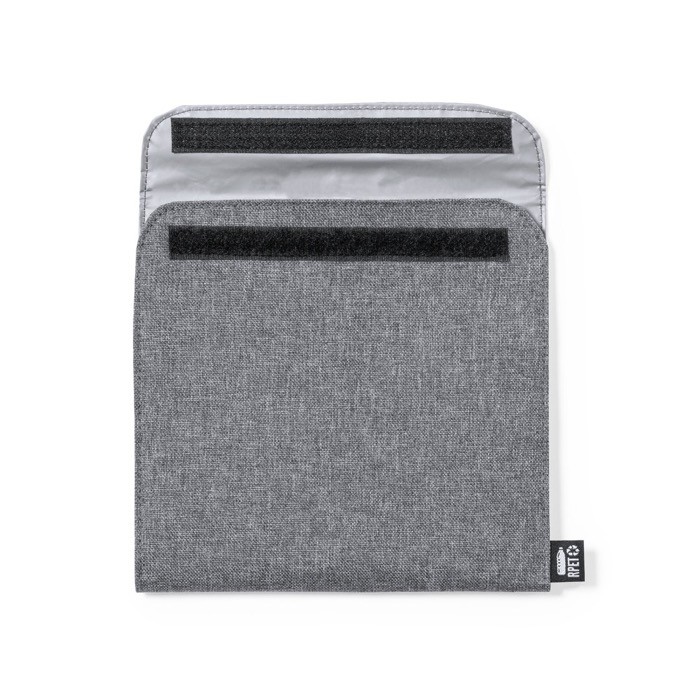 Portasnacks térmico RPET con cierre de velcro color gris segunda vista