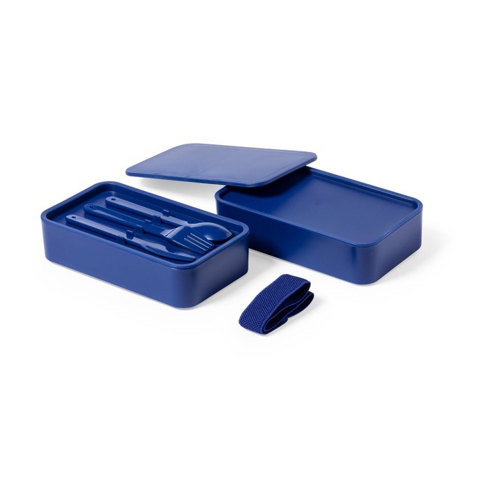 Fiambrera de dos compartimentos grande color negro sexta vista