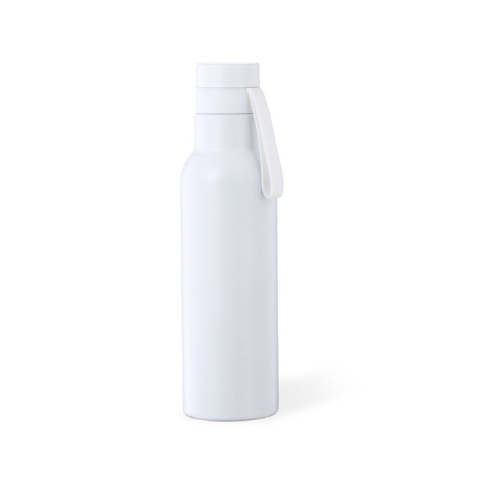 Bidón termo de acero con estética metalizada color blanco primera vista Bidón termo de acero con estética metalizada color blanco primera vista