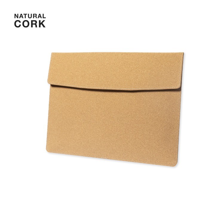 Funda para el portátil hecha de corcho con el interior acolchado 14'' color natural