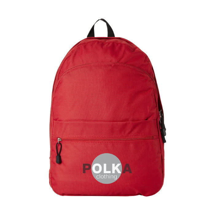 Mochila de estilo juvenil color rojo con logo Mochila de estilo juvenil color rojo con logo