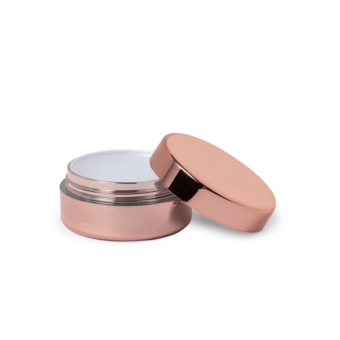 Bálsamo labial en tarrito con tapa y aroma a vainilla con SPF15