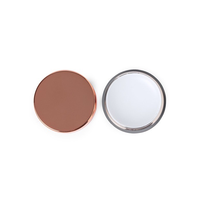 Bálsamo labial en tarrito con tapa y aroma a vainilla con SPF15