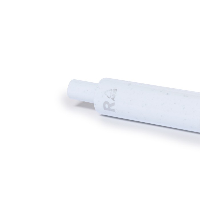 Bolígrafo de plástico reciclado con pulsador y tinta azul Bolígrafo de plástico reciclado con pulsador y tinta azul