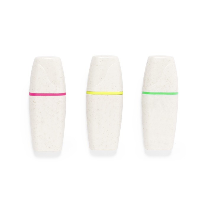 Set de marcadores fluorecentes presentados en bote transparente color multicolor