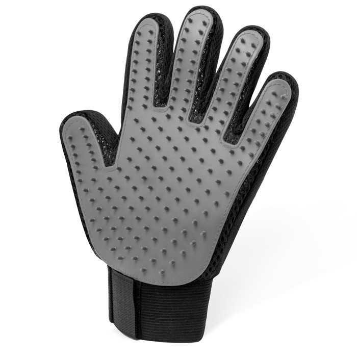 Guante para cepillar mascotas con cinta de velcro adaptable segunda vista Guante para cepillar mascotas con cinta de velcro adaptable segunda vista