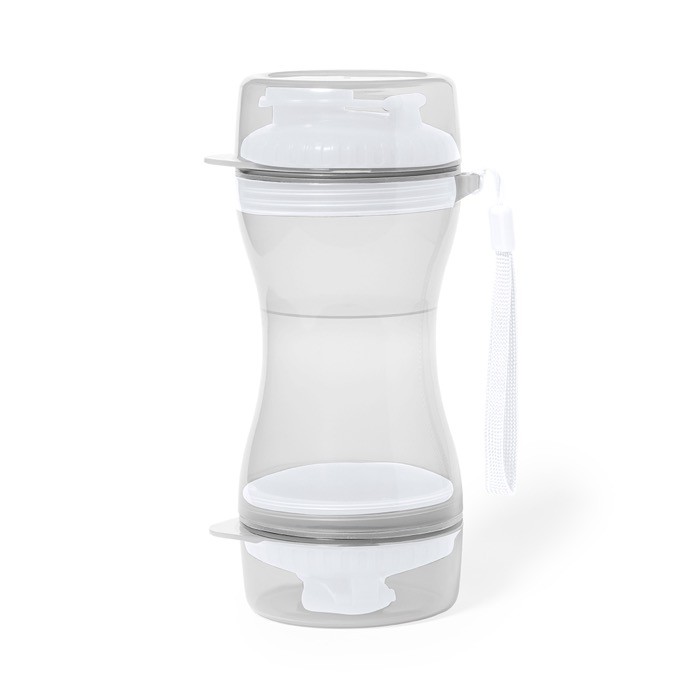 Set para mascotas de 2 compartimientos con dosificadores color blanco primera vista