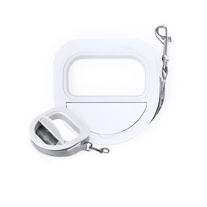 Cinta de paseo para mascotas con compartimiento para bolsas