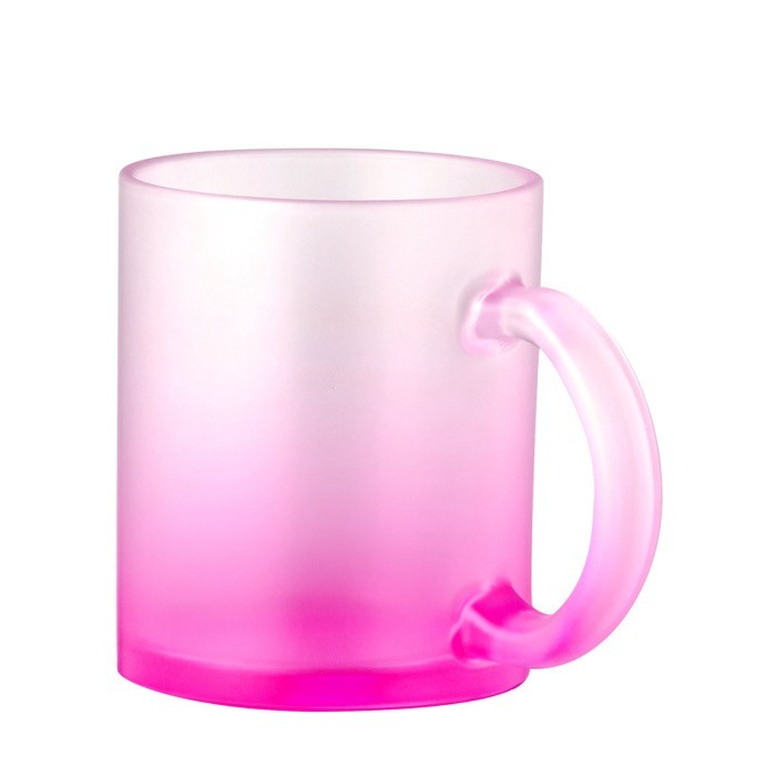 Taza de cristal con acabado mate en colores translúcidos 350ml segunda vista Taza de cristal con acabado mate en colores translúcidos 350ml segunda vista