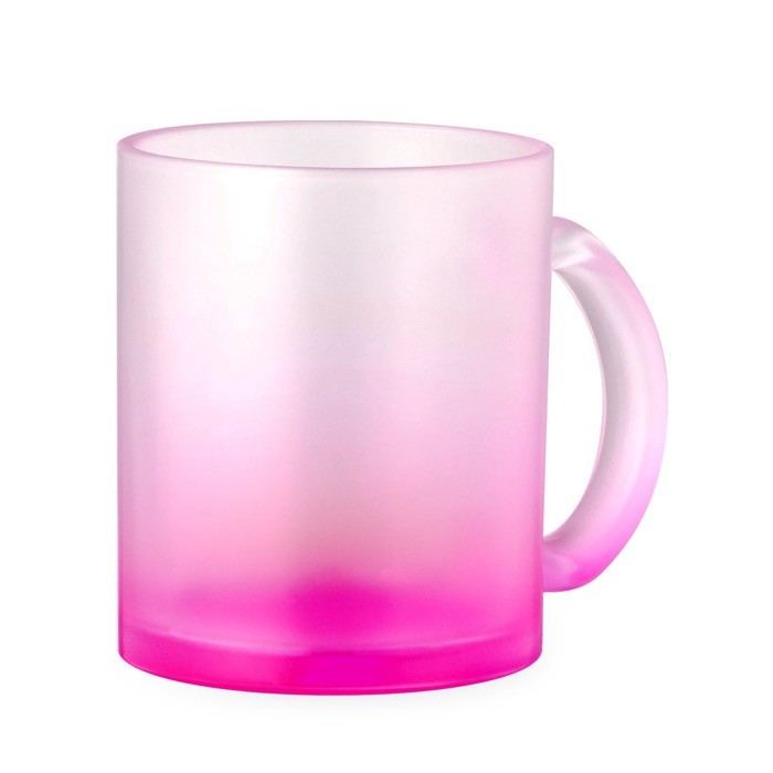 Taza de cristal con acabado mate en colores translúcidos 350ml cuarta vista Taza de cristal con acabado mate en colores translúcidos 350ml cuarta vista