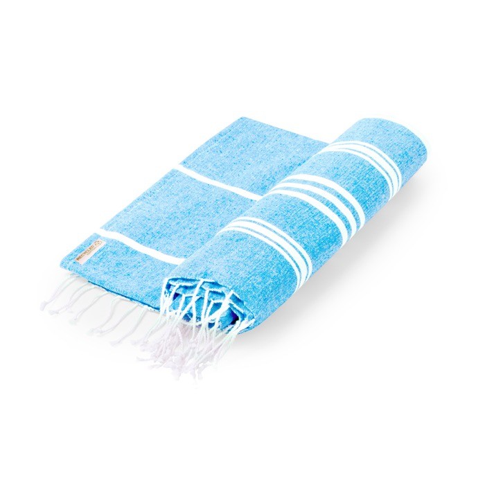 Pareo toalla bicolor de algodón reciclado y poliéster 255g/m2 segunda vista