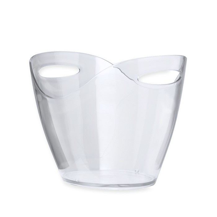 Cubitera transparente de plástico con doble agarre a los lados 8L