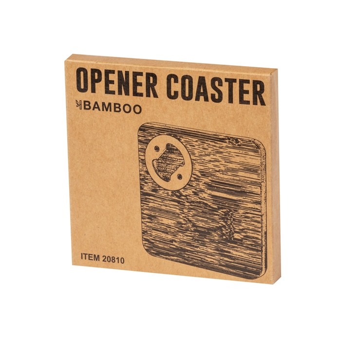 Caja posavasos cuadrado de bambú Caja posavasos cuadrado de bambú