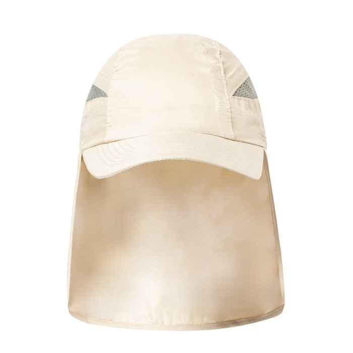 Gorra de microfibra bicolor con cierre elástico y cubre cuello cuarta vista Gorra de microfibra bicolor con cierre elástico y cubre cuello cuarta vista