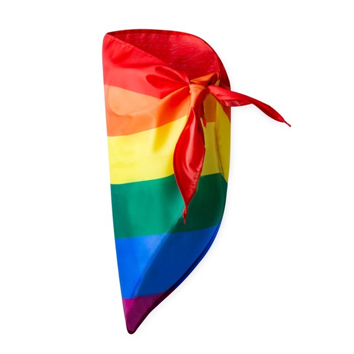 Pañuelo de poliéster multicolor con pespuntes de refuerzo segunda vista Pañuelo de poliéster multicolor con pespuntes de refuerzo segunda vista