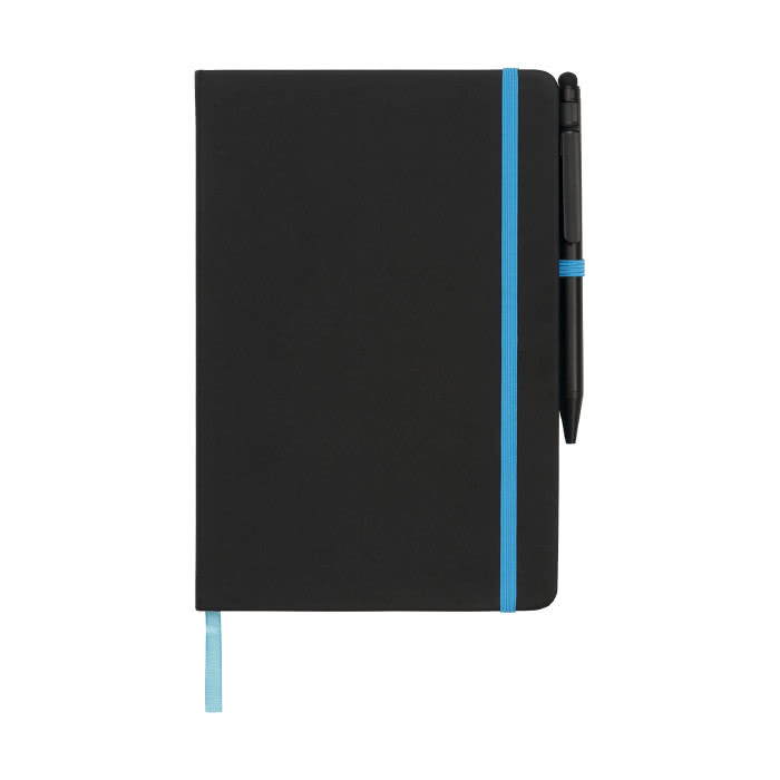 Libreta promocional detalles a color color azul claro vista delantera Libreta promocional detalles a color color azul claro vista delantera