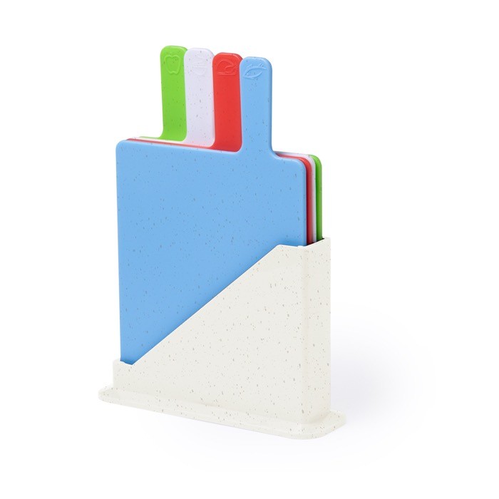 Set de 4 tablas de cortar para distintos tipos de alimentos color multicolor segunda vista