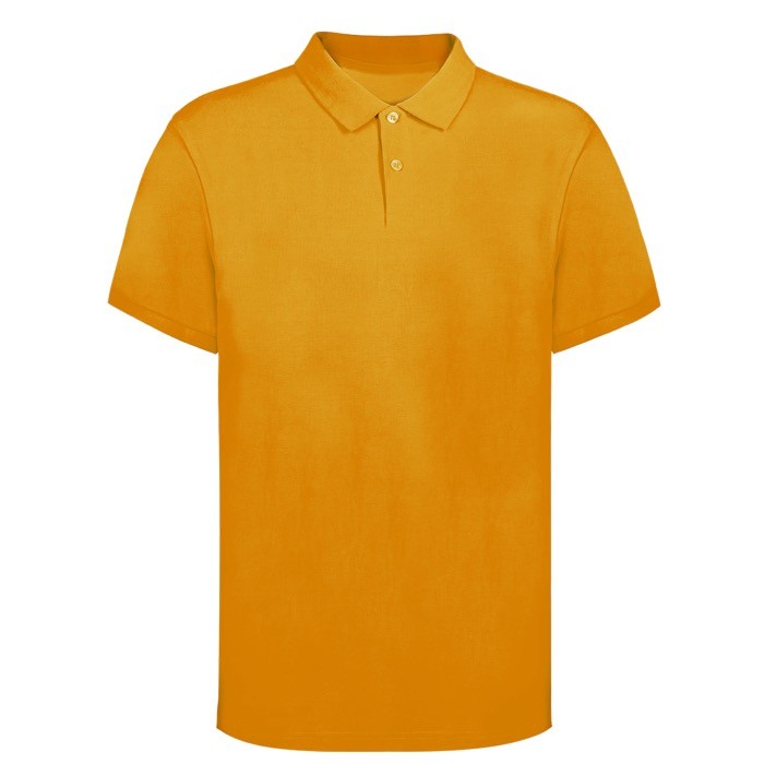 Polo unisex de 100% algodón peinado Ring Spun con 2 botones 220 g/m2 color dorado primera vista
