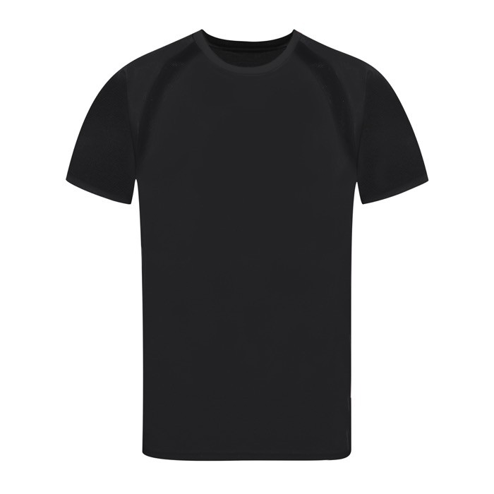 Camiseta técnica de 100% poliéster transpirable 135 g/m2 color negro primera vista