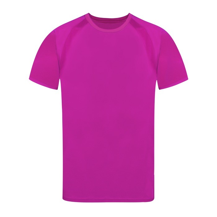 Camiseta técnica de 100% poliéster transpirable 135 g/m2 color fucsia primera vista