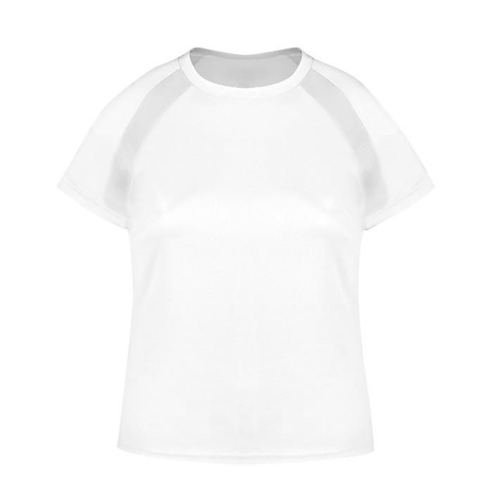 Camiseta técnica para mujer de 100% poliéster transpirable 135 g/m2 color blanco primera vista