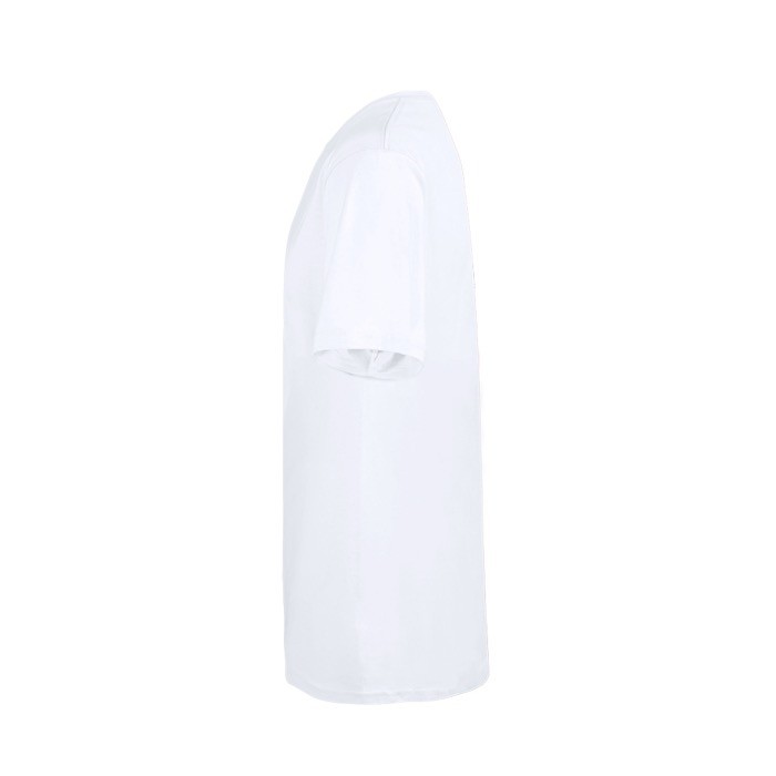 Camiseta blanca de cuello redondo de 100% algodón Ring Spun 160 g/m2 color blanco tecera vista