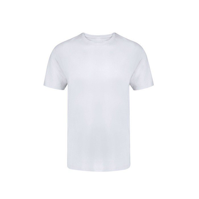 Camiseta blanca para niños de cuello redondo 100% algodón 160 g/m2 color blanco primera vista