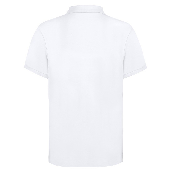 Polo blanco de 100% algodón con 2 botones a juego 220 g/m2 color blanco segunda vista