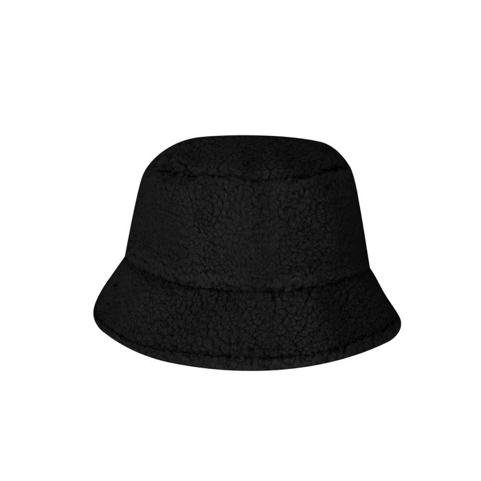 Gorro de sherpa y suave tacto con cordón ajustable interno color negro primera vista Gorro de sherpa y suave tacto con cordón ajustable interno color negro primera vista