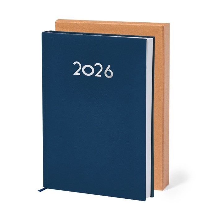 Agenda de tapa rígida de PU con vista diaria en inglés y español B5 vista secundaria
