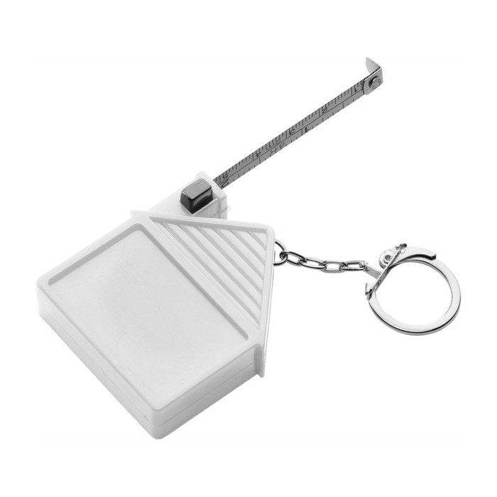 Llavero en forma de casa personalizable con flexómetro incluido segunda vista