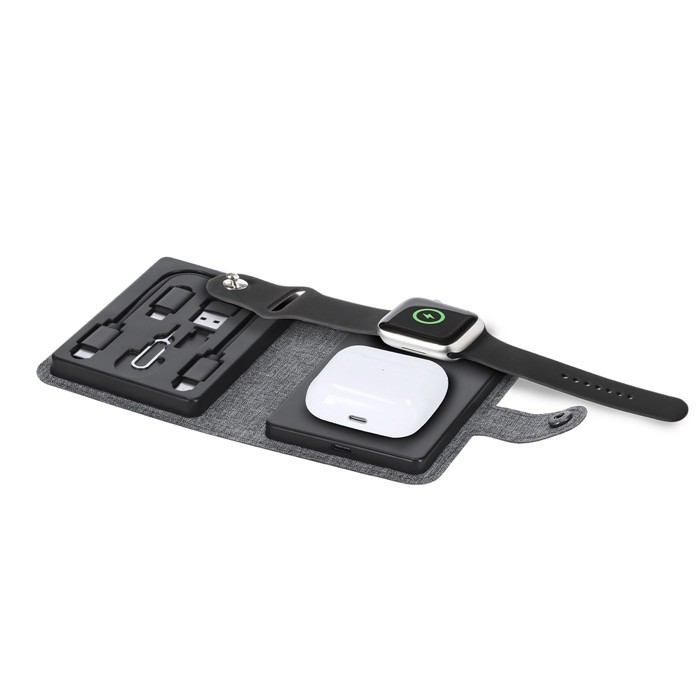 Estuche con base de carga inalámbrica y herramientas para el móvil séptima vista