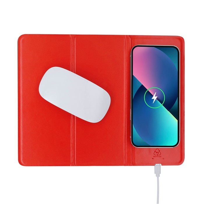 Alfombrilla plegable de PU con cargador inalámbrico integrado 10W octava vista