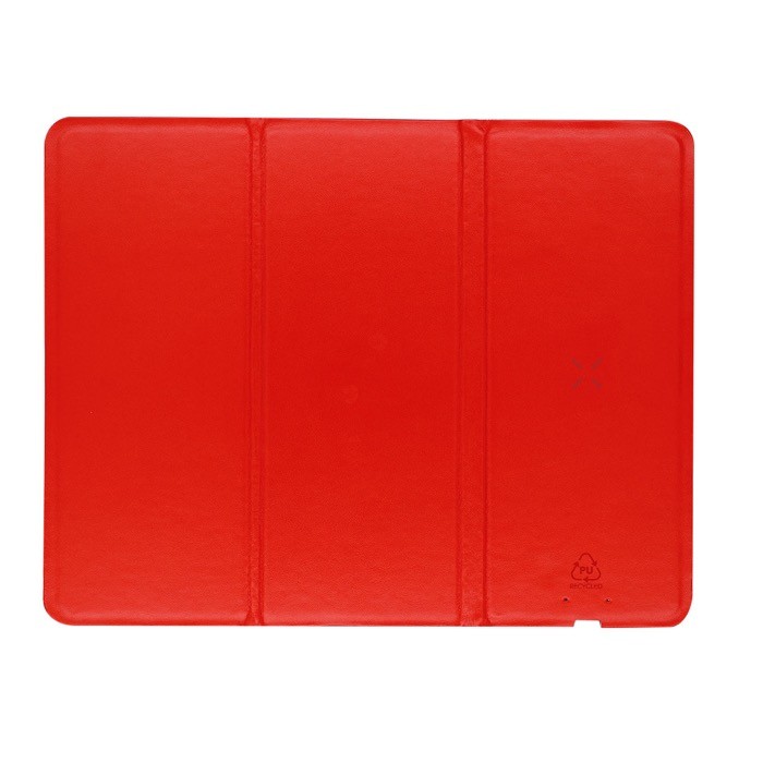 Alfombrilla plegable de PU con cargador inalámbrico integrado 10W color rojo primera vista