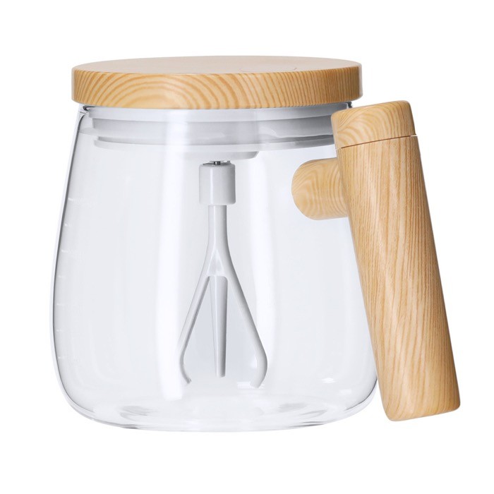 Taza mezcladora de borosilicato con tapadera con agitador eléctrico séptima vista Taza mezcladora de borosilicato con tapadera con agitador eléctrico séptima vista