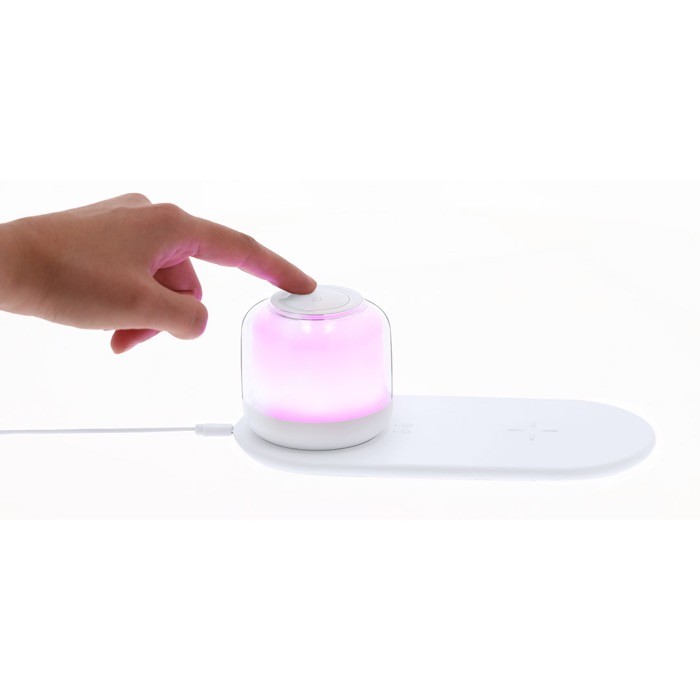 Cargador inalámbrico con lámpara de luz blanca y multicolor 15W octava vista Cargador inalámbrico con lámpara de luz blanca y multicolor 15W octava vista