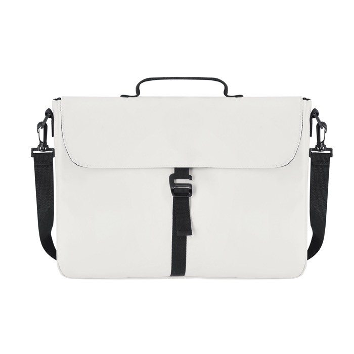 Maletín de portátil de suave PU con cinta de transporte ajustable 15'' color beige primera vista